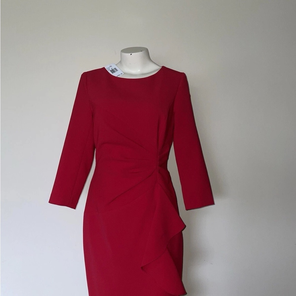 Teri Jon Red Long Sleeve Dress NWT SZ.6